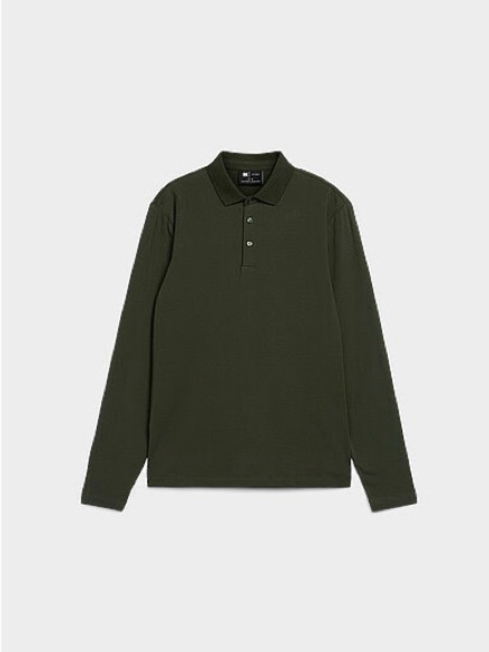 Simons Long Sleeve Polo in Olive